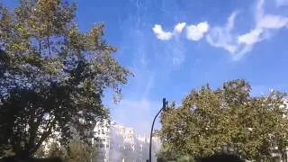 Mascleta con colores de la Senyera Valenciana