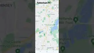 Finding on map Tottenham Hotspur FC stadium White Hart Lane football London England UK