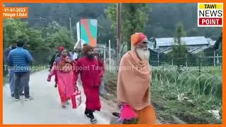 #ShriAmarnathjiYatra2023 : First batch of pilgrims begin yatra from  #Pahalgam