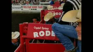 Will Gullickson saddle Bronc