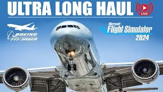 🔴 LIVE  Ultra Long Haul -  14 Hour Flight Across the Pacific - Boeing 777-300ER | KLAX &rarr; YSSY