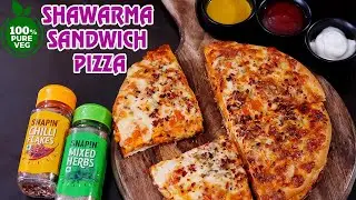Shawarma Sandwich Pizza Recipe | स्वादिष्ट शवरमा सैंडविच पिज़्ज़ा | Om Sai Cooking Class