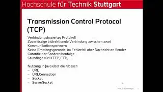 Verteilte Systeme 5 - Netzwerkkommunikation mit Sockets und Servlets
