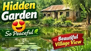 Beautiful Village Garden Tour 🌳 | Hidden Pond & Old House | Nature Vlog