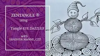 Zentangle&reg; Mini Project with Tangle EYE DAZZLER beginners tutorial