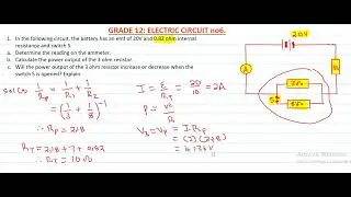 GRADE 12 ELECTRIC CIRCUIT QUESTIONS NO6