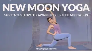 New Moon in Sagittarius Yoga | 30 Min Flow to Awaken Sacral Energy & Courage