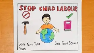 World Day Against Child Labour Drawing / Stop Child Labour Poster Drawing / Child Labour Drawing