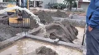Đổ cát nền và bơm nước cùng lúc , không no bị lún #xaynha #construction #xaynhatho #xaydung 