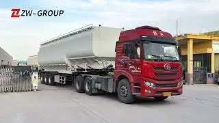 ZW Group 3 Axle Bulk Feed Grain Trailer transport #semitrailer