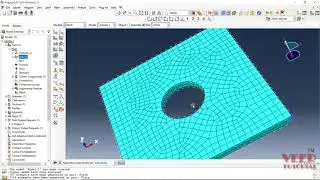 ABAQUS  | plate with hole | part 02 | Linear static Analysis