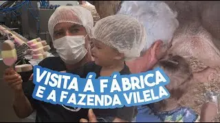 EXPLORANDO A FÁBRICA DA SORVETES VILELA E VISITA À FAZENDA, TIRANDO LEITE FRESQUINHO DA VACA! 🐄
