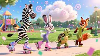 Zoomie Zebra&rsquo;s Roller Skate Party | Fun Dance & Movement Song for Kids | Nursery Rhymes & Kids Songs