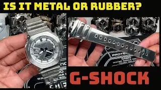 Шокирующий трюк: эти металлические на вид часы G-Shock GM2100YM-8A на самом деле сделаны из резины!