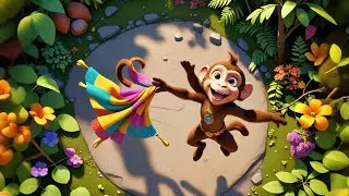 Six Silly Monkeys Swing and Play | Jungle Song for Kids | Monkey Rhyme Fun