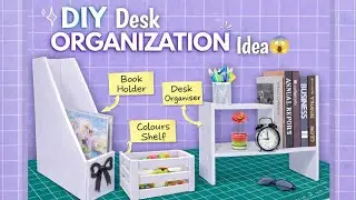 DIY Desk Organization Idea 😱 ||Easy Desk Organizer & Book Holder || 