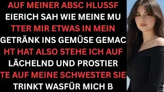 Bei meiner Abschlussfeier sah ich wie meine Mutter etwas in mein Getränk gab  also stand ich läc