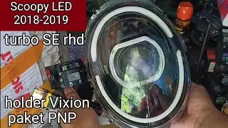cara pasang biled turbo SE rhd di Scoopy 2018-2019 non leveling holder Vixion LEED HID MOTOR