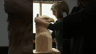 From Block to Bird: Incredible Eagle Wood Carving