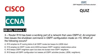 CCNA Quiz - OSPF Neighbors and Route selection