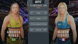 Amanda Ribas Vs. Manon Fiorot : UFC 4 Gameplay (Legendary Difficulty) (AI Vs AI) (PS5)
