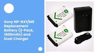 Sony NP-BX1/M8 Replacement Battery (2-Pack, 1600mAh) and Dual Charger