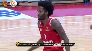 Braian Angola 3-pointers in Hapoel Jerusalem vs. Irony Ness-Ziona
