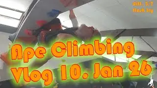 Testing the new bridge in Dolomiti Boulderbox