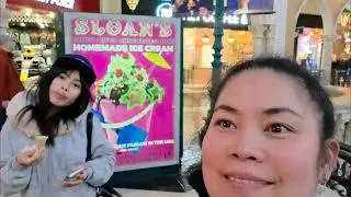 VEGAS VENETIAN/GONDOLA/BUYING PEARL/ICE Cream 