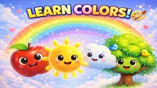 Learn Colors for Kids | Red, Yellow, Blue & Green 🌈 | Fun Preschool Learning Video