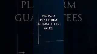 No POD Platform Guarantees Sales #POD #PrintOnDemand #PassiveIncome #makemoneyonline