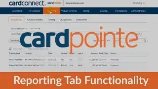 Вкладка &laquo;Отчётность Cardpointe&raquo; и функции пользовательского поиска &mdash; сохранение, просмотр и загрузка отчётов