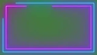 🟩BORDE animado de NEON dos colores pantalla verde [ frame animation green screen ]