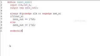 Reset Synchronizer-  asynchronous assertion and synchronous de-assertion
