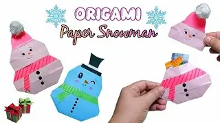 Origami Paper Snowman⛄|Paper Envelope|Christmas Gift idea✨|Easy Paper Gift Envelope|Craft Studio 