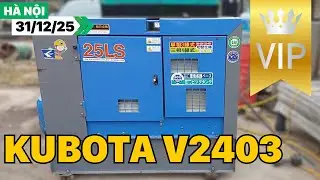 (31/12) B&aacute;o gi&aacute; M&aacute;y ph&aacute;t điện tua chậm Denyo 25LS Kubota V2403 đời cao | LH : 0901352121