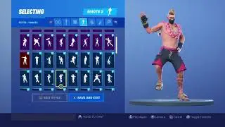 Fortnite All my emotes with Summer Drift Part 1