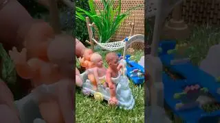 Os mini beb&ecirc;s reborn Sol, Lua e Theo  est&atilde;o se divertindo #diariodeamorreborn #rebornbabydoll #dolls