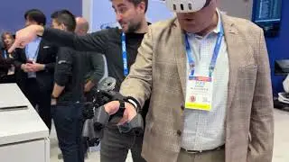 Live from #CES2026: Haptic glove from TDK may be a game-changer for #security training