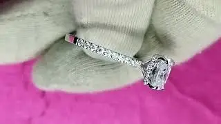 2.00 Ct Radiant Cut Brilliant Moissanite Engagement Ring in 14K White Gold Plated