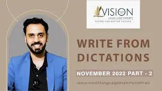 PTE Listening Write From Dictation - Vision Language Australia