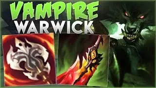 WTF! VAMPIRE WARWICK 100% HEALS FOR TOO MUCH! WARWICK SEASON 9 TOP GAMEPLAY! - League of Legends