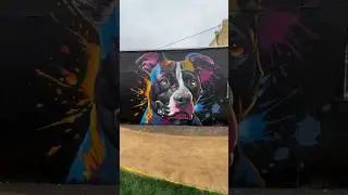 @WiggleRumps #aerosolart #dog #portrait #bayarea #doggroomer
