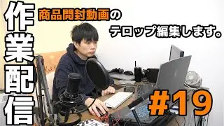 【サボり防止】作業配信 #19 | 皆さんの監視のもと、編集頑張ります！