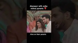 Munawar Faruqui with avika and milind parents hina khan on their parents