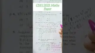 CDS I 2023 Maths Paper || Previous year question Easy Tricks || #cds2023 #mathstricks #mathssehihoga