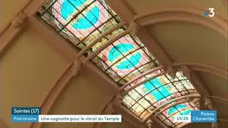 Temple protestant de Saintes : restauration du vitrail class&eacute; aux monuments historiques
