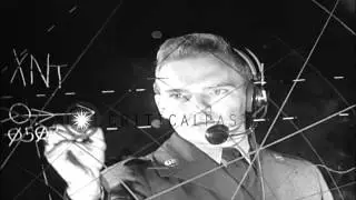 USAF F-94s Starfire interceptor aircraft in flight over radar installation during...HD Stock Footage