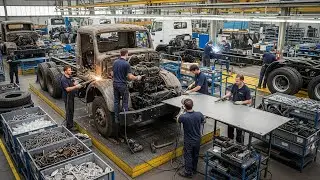 How the $99 Billion of Old Truck Recycled Into New Trucks | ASMR Car Restoration | Toilet Paper