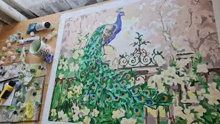 A quick catch-up on a finished project #proudpeacock #paintbynumbers